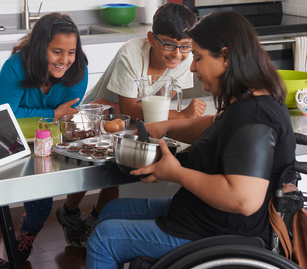 Parent with disability and her children